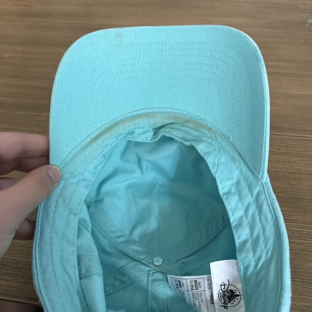 Disney Parks Vacation Mode Castle Aqua Turquoise Blue Adult Baseball Cap Hat